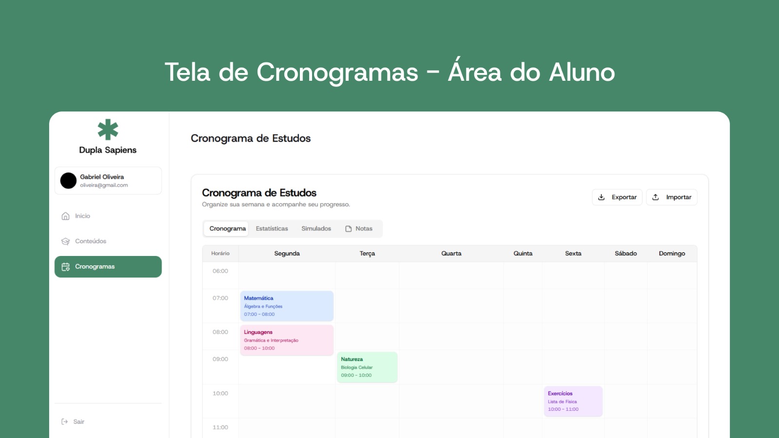 Cronograma de Estudos